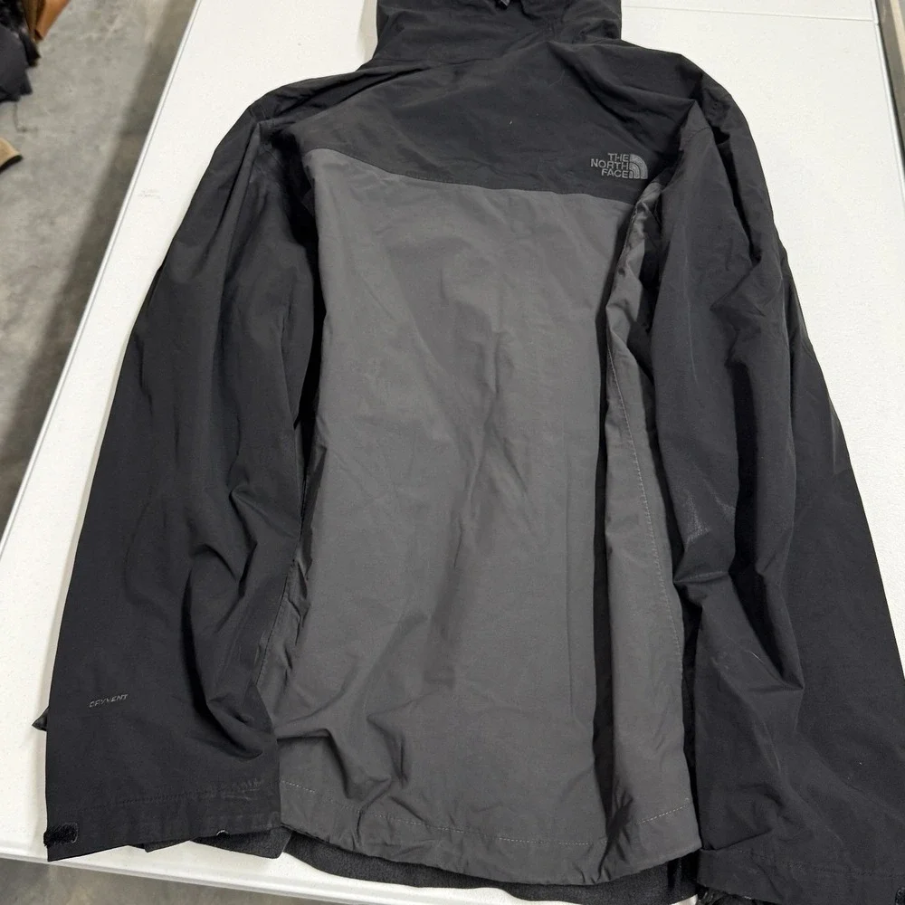 The North Face DryVent Jacket Mens XL Grey Black Good Hooded Waterproof Shell